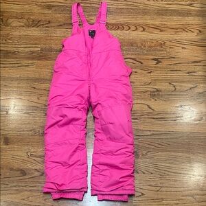 Pink Kids Snow Bib Overalls they all in motion size 7/8